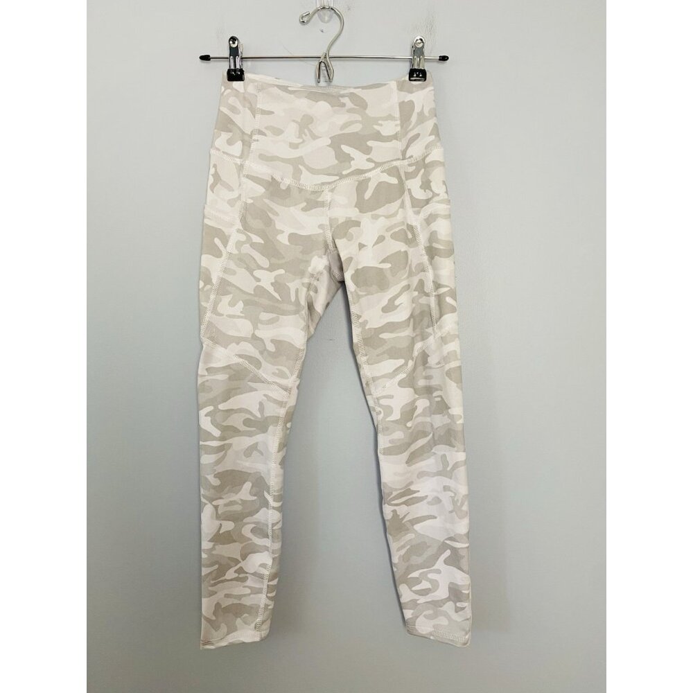 Evolution & Creation EVCR Leggings Womens Small High Rise Gray Camo Print Yoga
